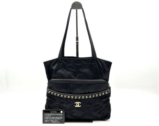 CHANEL Nylon Chain Black 31 Series Sticker with Card Included W26.5cm Shoulder Bag