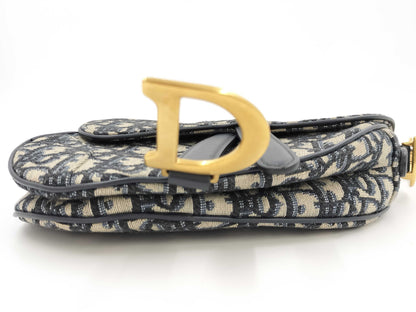 Dior Oblique Saddle Bag Canvas Shoulder Bag