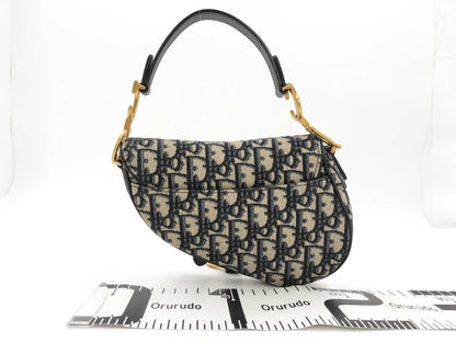 Dior Oblique Saddle Bag Canvas Shoulder Bag