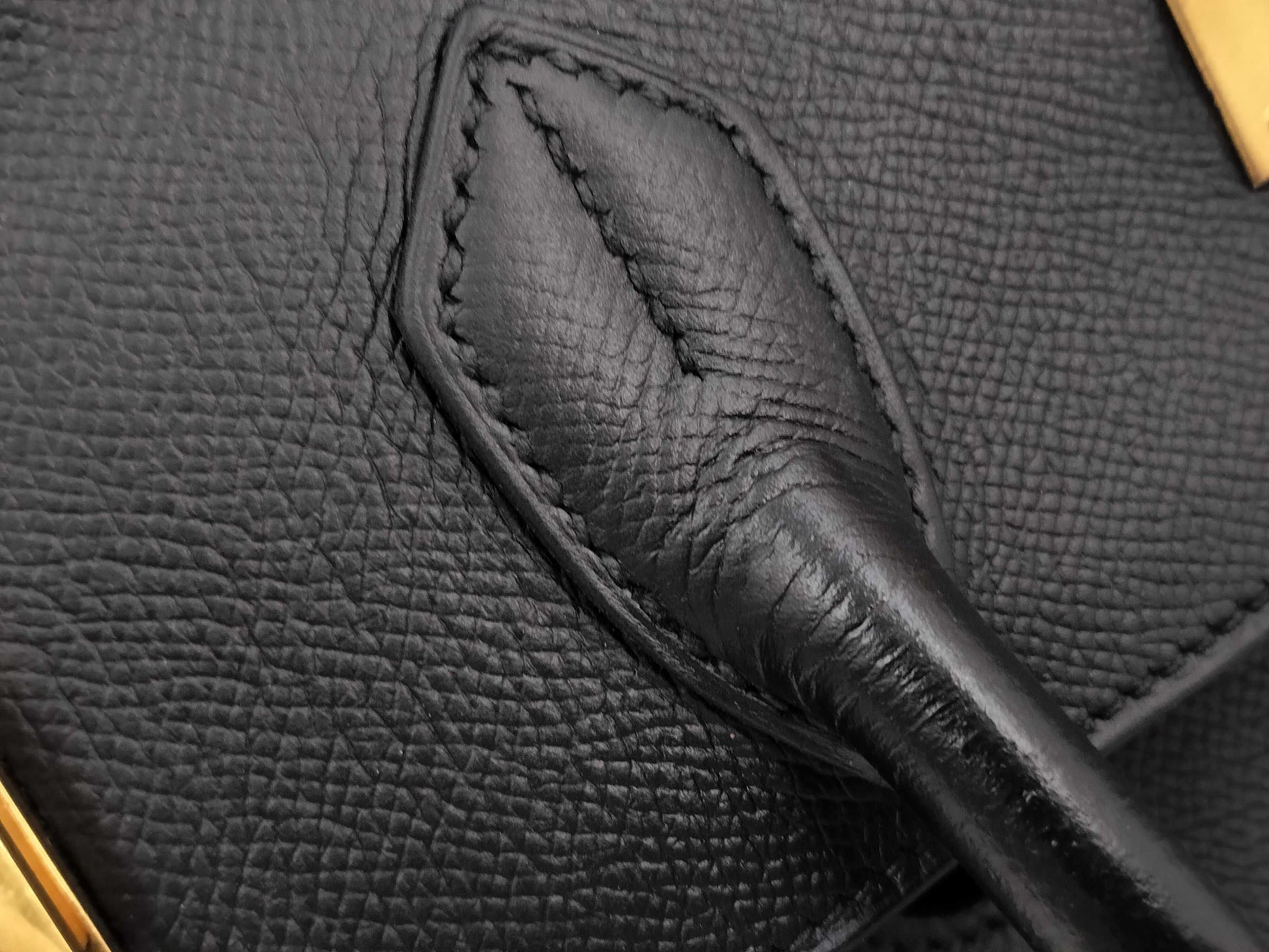 HERMES Birkin 40 Couchvel Black Handbag with 〇X Stamp