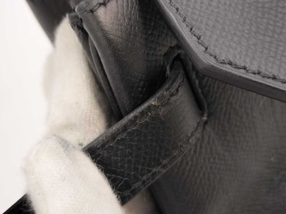 HERMES Birkin 40 Couchvel Black Handbag with 〇X Stamp