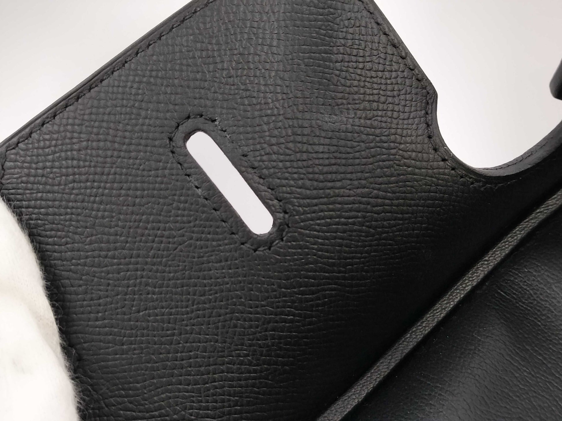 HERMES Birkin 40 Couchvel Black Handbag with 〇X Stamp