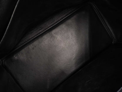 HERMES Birkin 40 Couchvel Black Handbag with 〇X Stamp