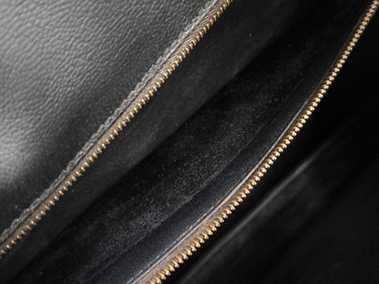 HERMES Birkin 40 Couchvel Black Handbag with 〇X Stamp