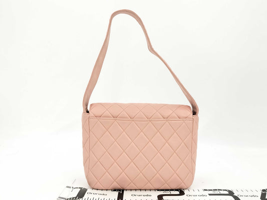 CHANEL Matelasse One-Shoulder Bag, Pink, No. 4