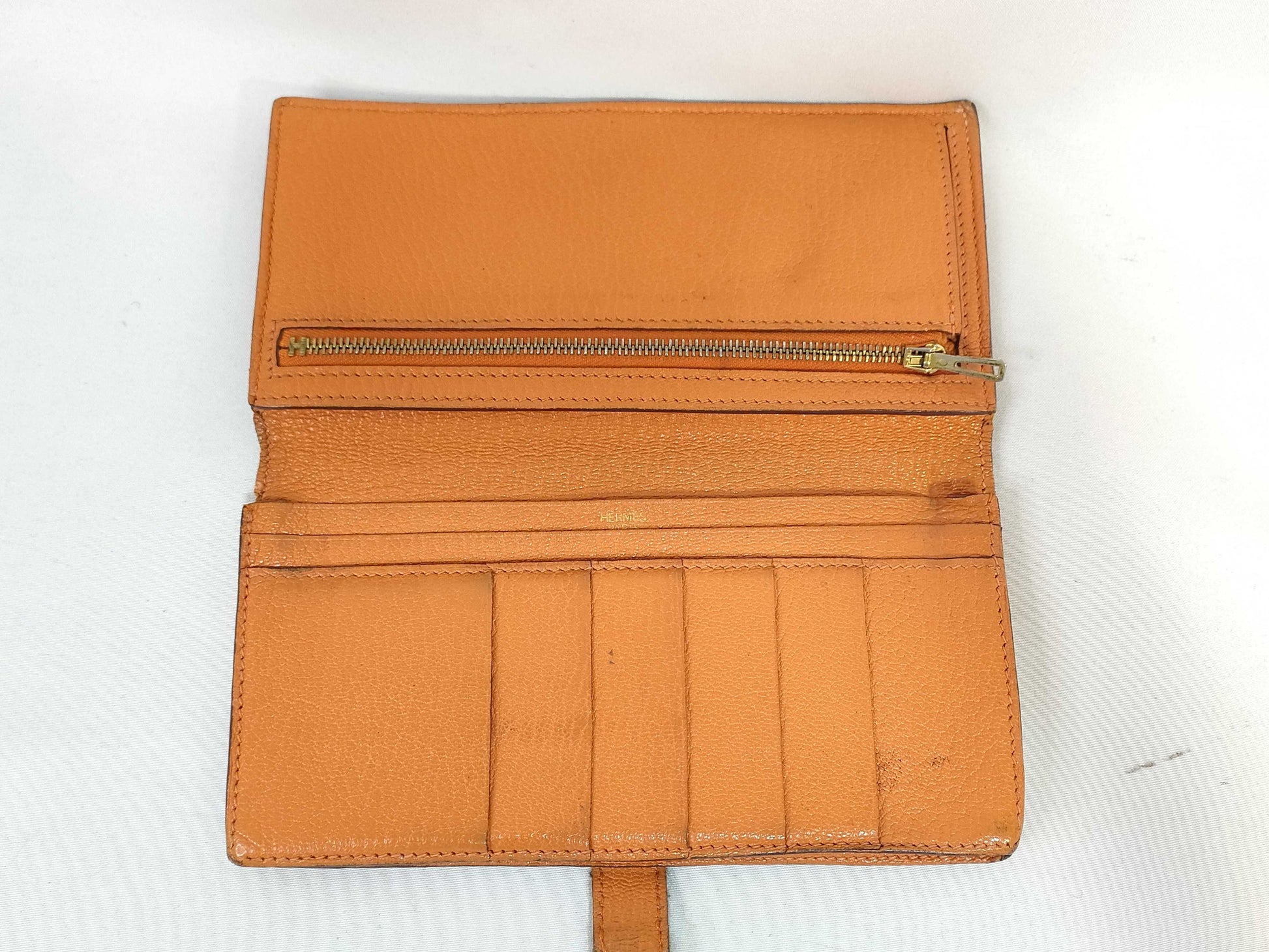 HERMES Bearn Hermes Bearn ?K engraved wallet