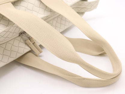 BOTTEGA VENETA P01574389N Intrecciato New Rubber Scorpito Tote Bag Beige White Tote Bag