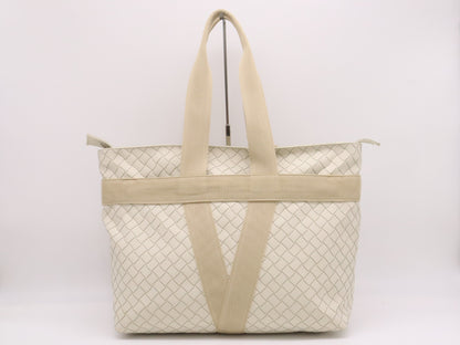 BOTTEGA VENETA P01574389N Intrecciato New Rubber Scorpito Tote Bag Beige White Tote Bag