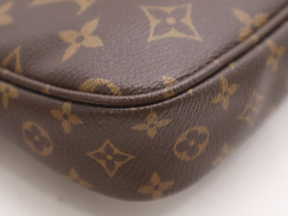 LOUIS VUITTON M44840 Multi Pochette Accessoires Rose Clair RFID Verified No Serial Tag Shoulder Bag with 2 Pouches and Shoulder Strap