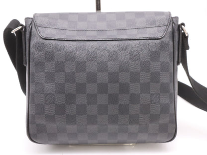 LOUIS VUITTON N41260? Damier Graphite District PM Shoulder Bag