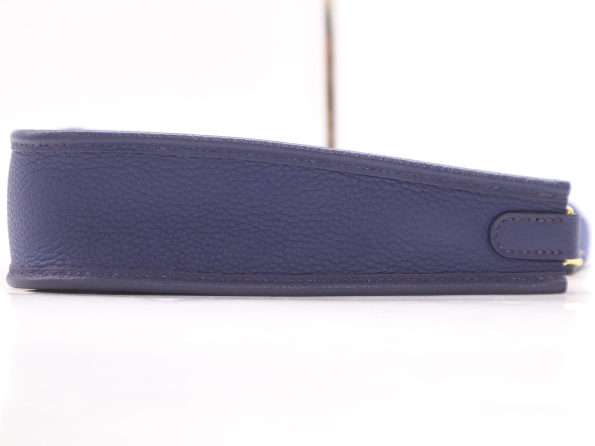HERMES Taurillon Clemence B Stamp Evelyn Amazon TPM Blue Saphir Shoulder Bag with Shoulder Strap and Dust Bag