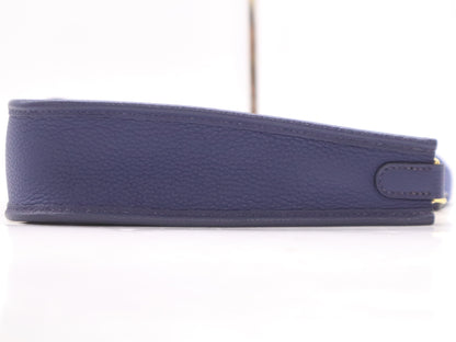 HERMES Taurillon Clemence B Stamp Evelyn Amazon TPM Blue Saphir Shoulder Bag with Shoulder Strap and Dust Bag