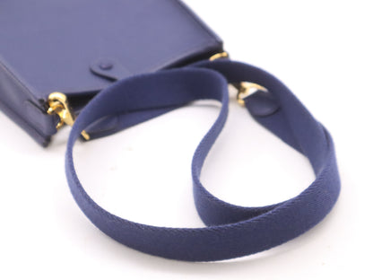 HERMES Taurillon Clemence B Stamp Evelyn Amazon TPM Blue Saphir Shoulder Bag with Shoulder Strap and Dust Bag