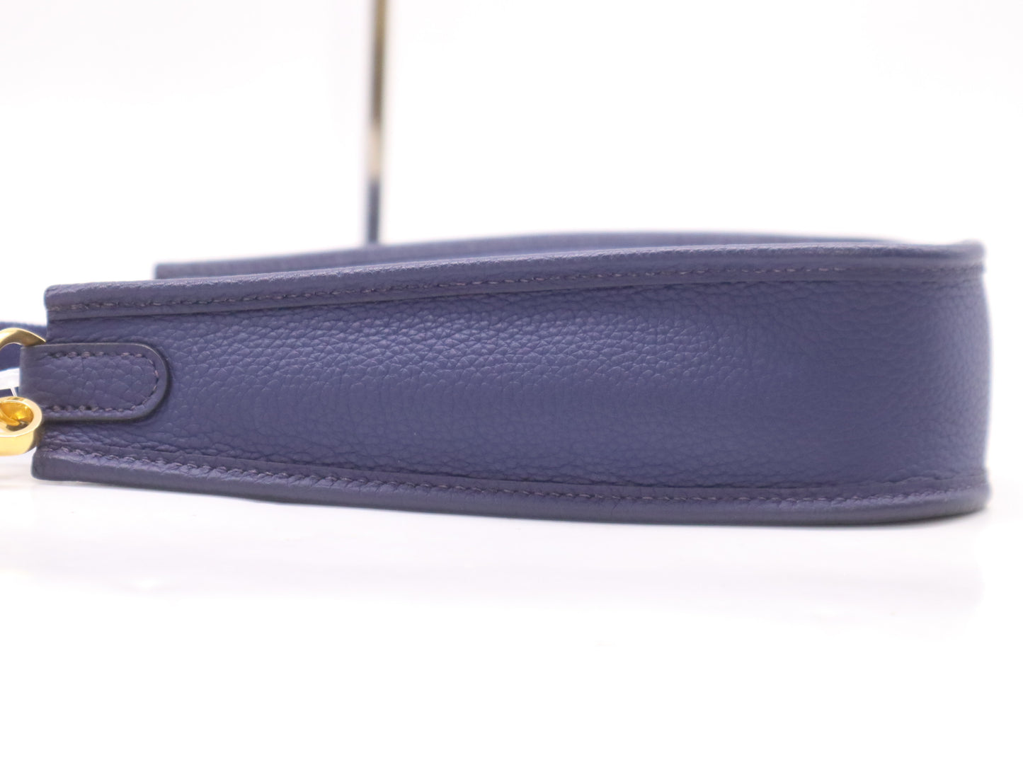 HERMES Taurillon Clemence B Stamp Evelyn Amazon TPM Blue Saphir Shoulder Bag with Shoulder Strap and Dust Bag