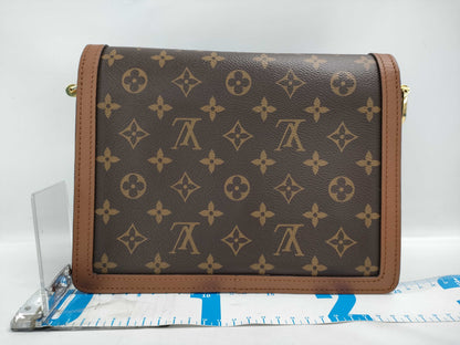 LOUIS VUITTON Dauphine MM Chain Shoulder Bag Monogram Reverse M45958 Brown Canvas with Gold Hardware FL0211 Shoulder Bag