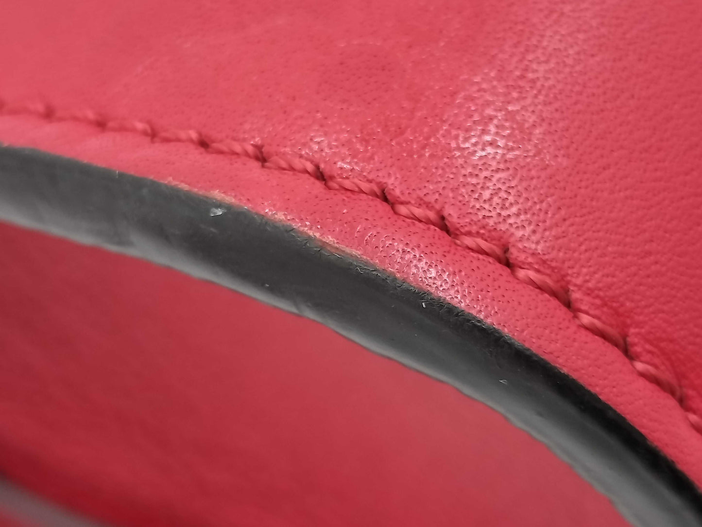 LOUIS VUITTON Very Tote M43542 Red with Silver Hardware and Leather RFID Tote Bag