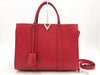 LOUIS VUITTON Very Tote M43542 Red with Silver Hardware and Leather RFID Tote Bag
