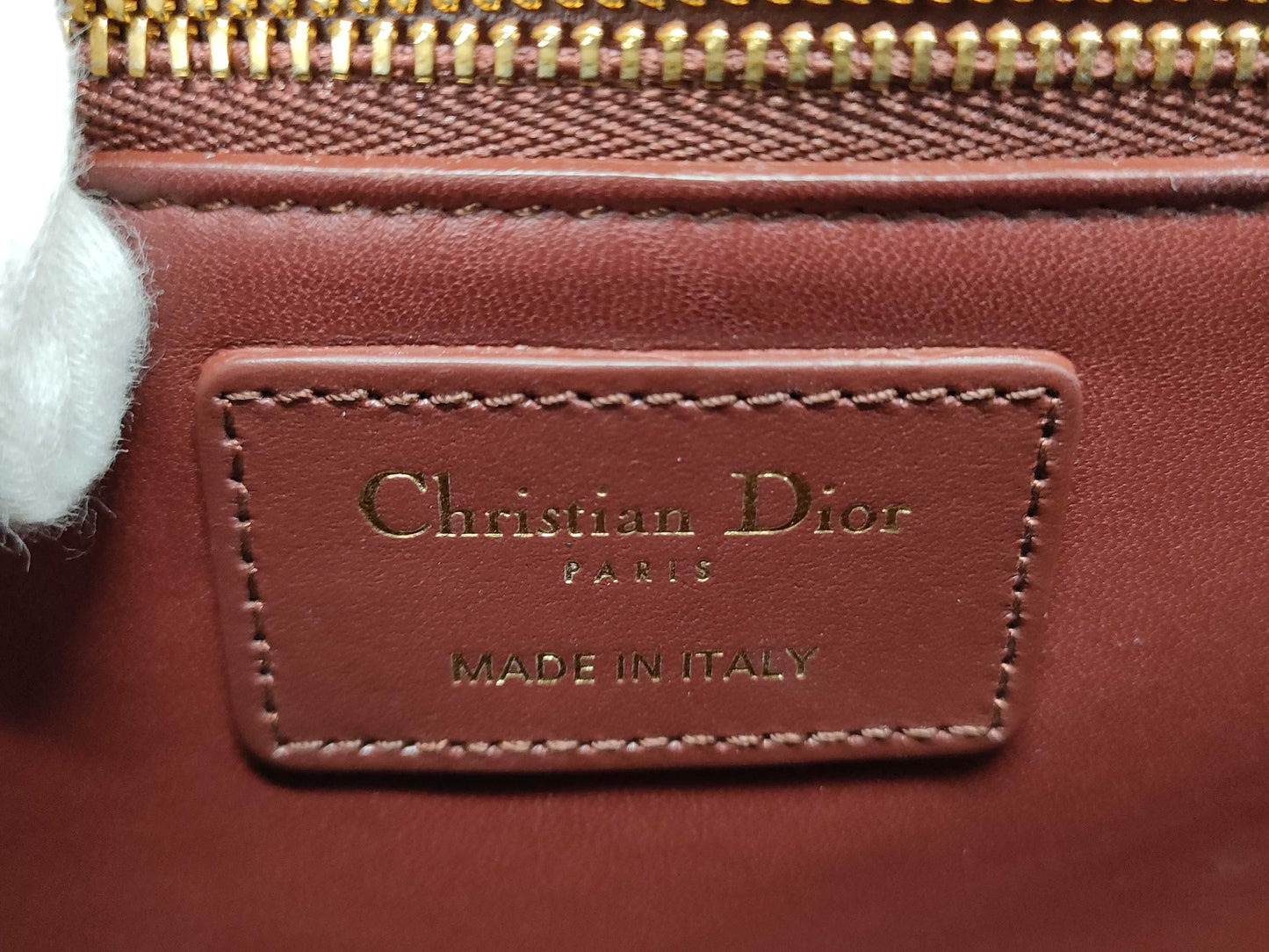 Dior Montaigne 30 Shoulder Bag in Wine Red Calfskin with Gold Hardware and Shoulder Strap