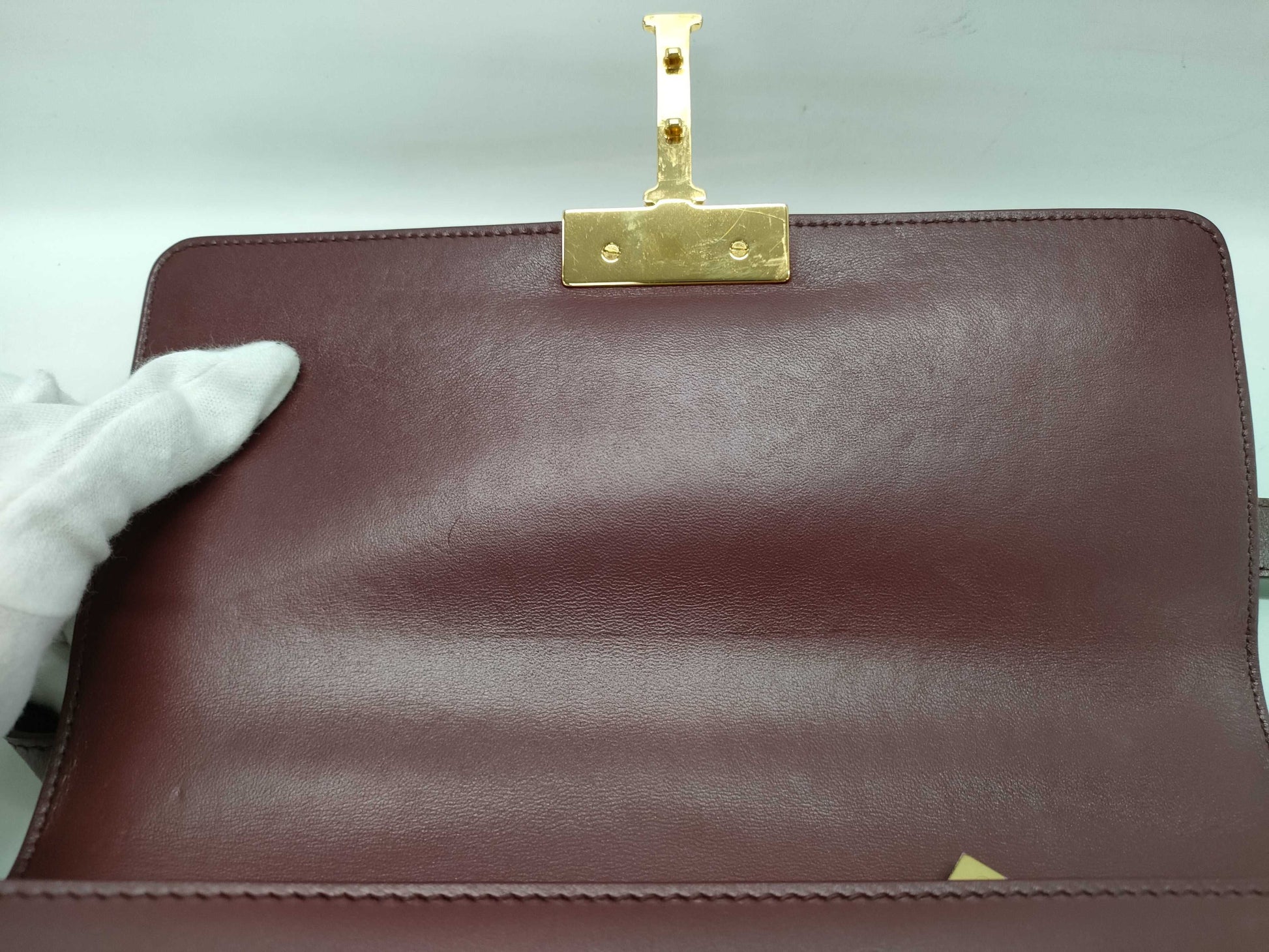 Dior Montaigne 30 Shoulder Bag in Wine Red Calfskin with Gold Hardware and Shoulder Strap