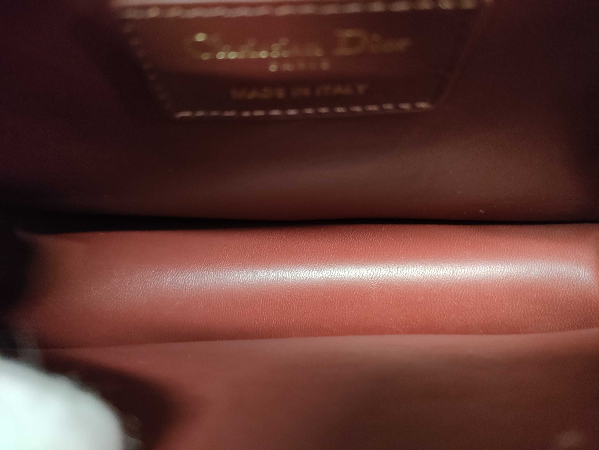 Dior Montaigne 30 Shoulder Bag in Wine Red Calfskin with Gold Hardware and Shoulder Strap