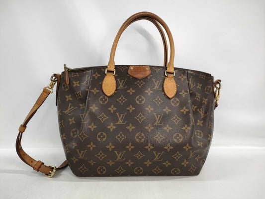 LOUIS VUITTON Turen PM 2-way bag, brown with gold hardware, Monogram canvas, M48813 MB0145, shoulder bag, handbag