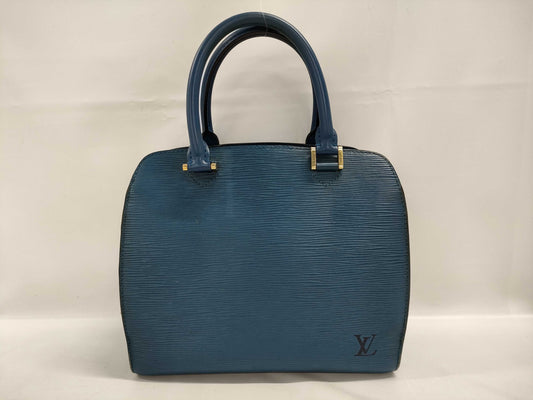 LOUIS VUITTON Pont Neuf Blue Handbag with Gold Hardware and Epi Leather, M52055