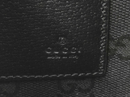GUCCI Horsebit Clutch Bag, Black with Gold Hardware and Leather Strap, 700524 525040