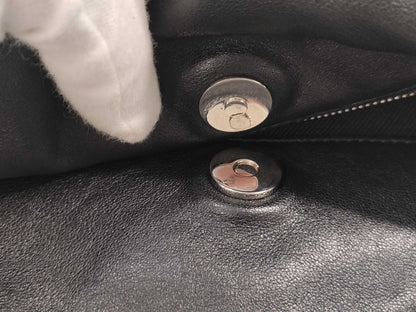GUCCI Blondie Small 2-way bag, black leather with silver hardware, 751518 493075 shoulder bag