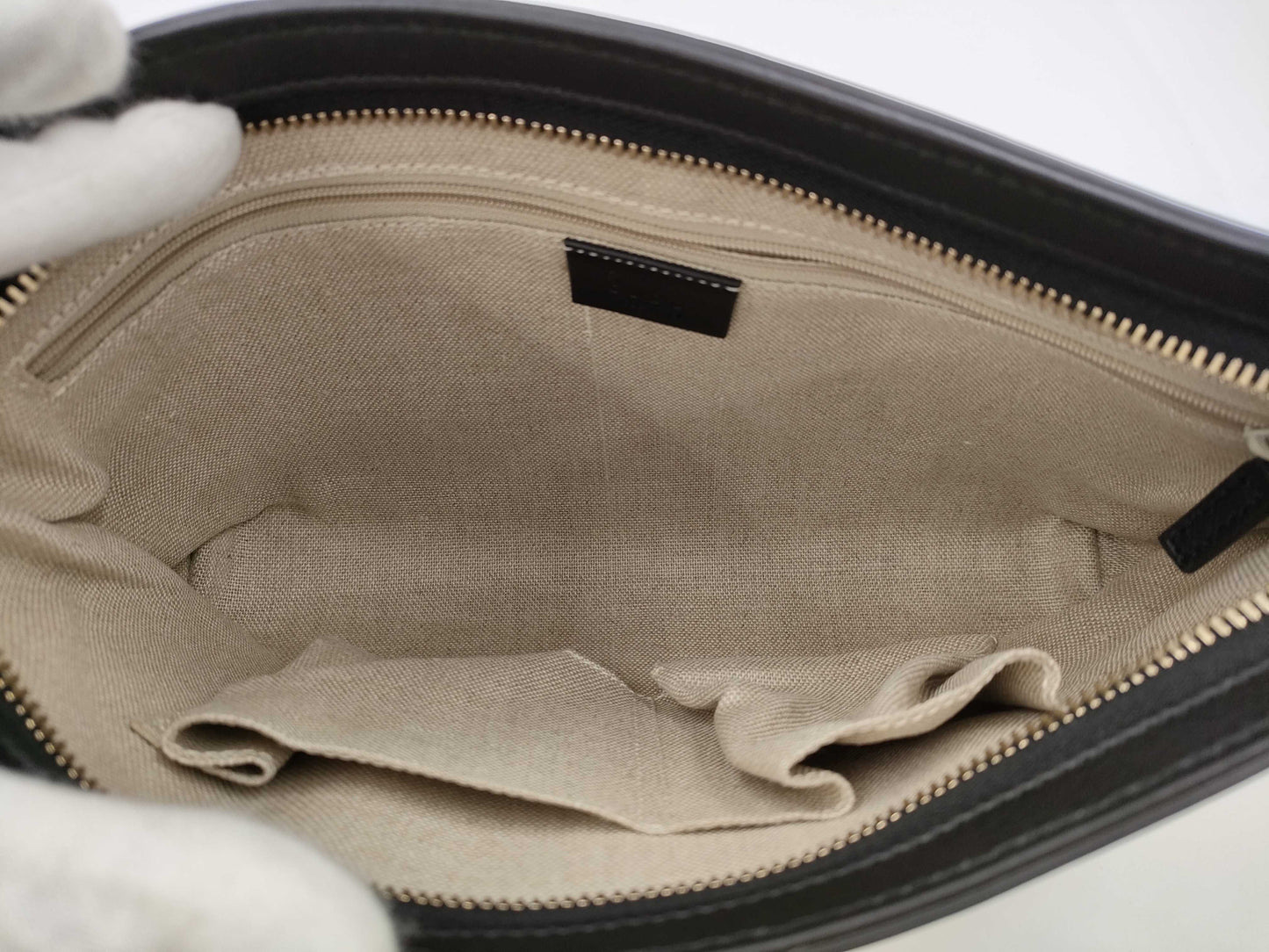 GUCCI Microsima Leather Black Shoulder Bag 607723