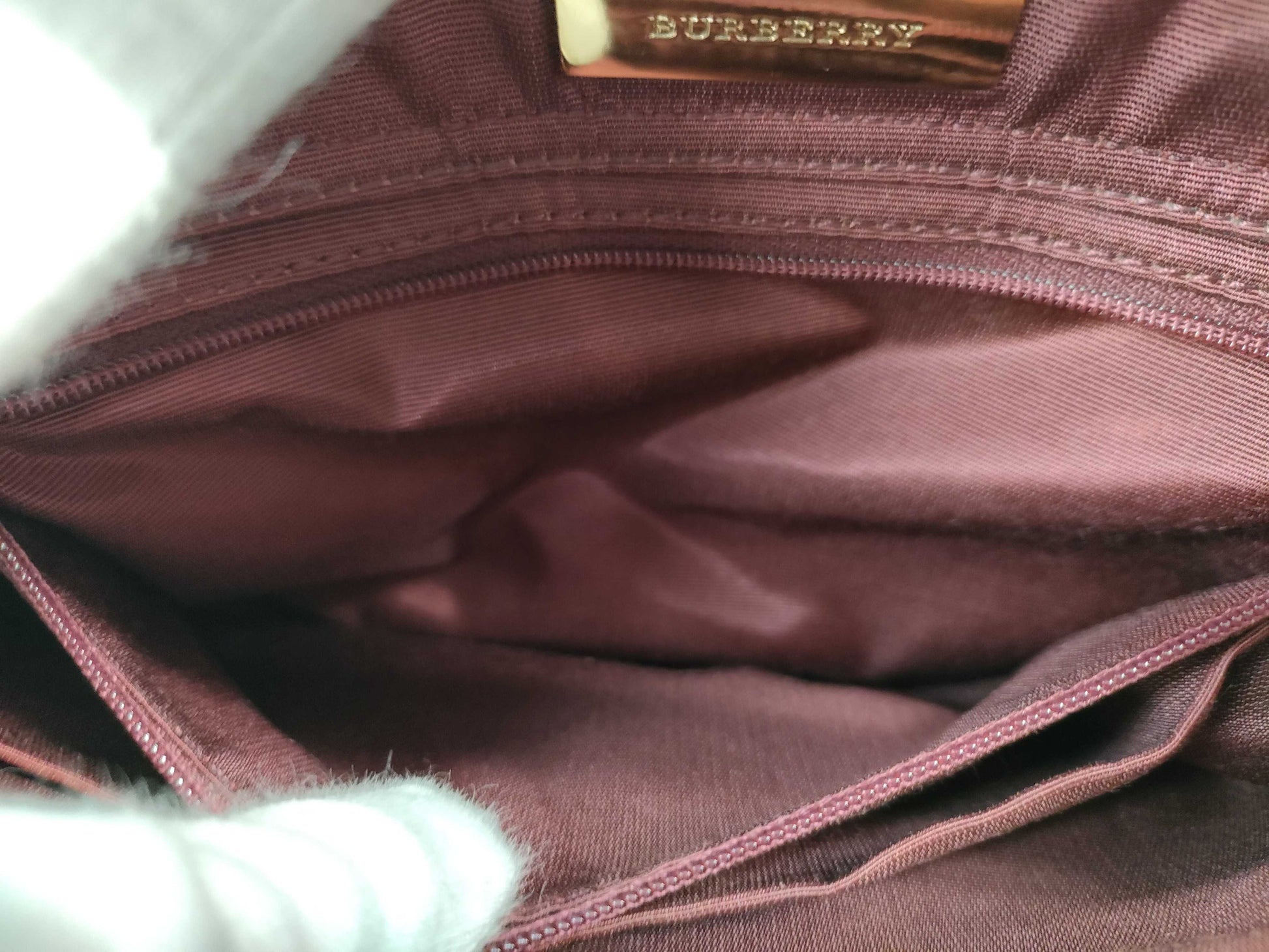 BURBERRY Nova Check Canvas and Leather Shoulder Bag, Beige and Red