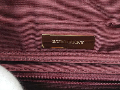 BURBERRY Nova Check Canvas and Leather Shoulder Bag, Beige and Red