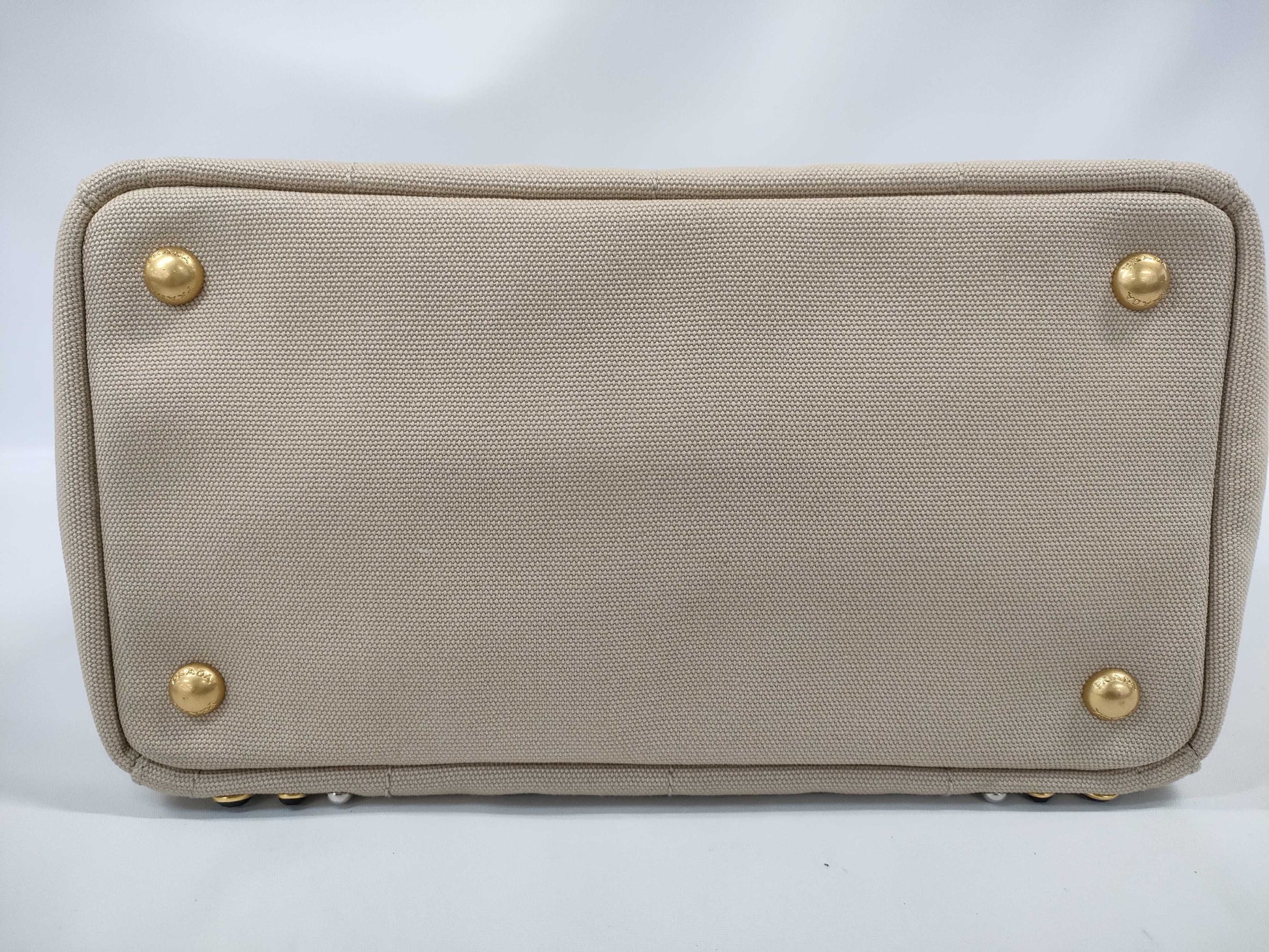PRADA Beige Canapa 2-Way Handbag in Canvas B2439O