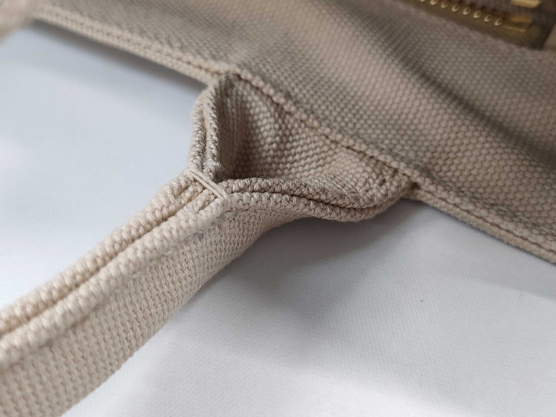 PRADA Beige Canapa 2-Way Handbag in Canvas B2439O