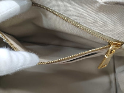 PRADA Beige Canapa 2-Way Handbag in Canvas B2439O