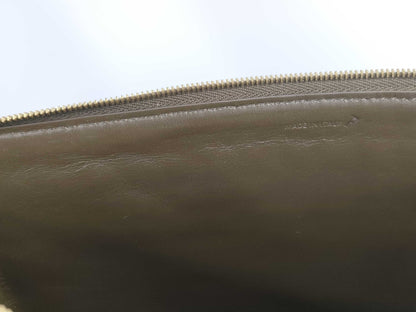 CELINE Khaki Calf Leather Clutch Bag with Dust Bag