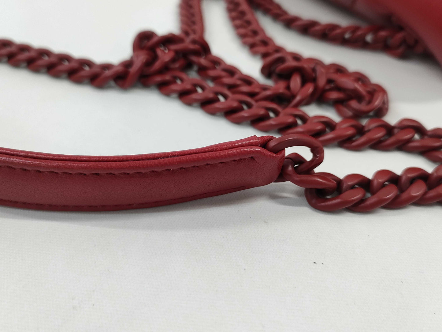 PRADA Prada Spectrum Small Leather Chain Shoulder Bag in Red, Dust Bag, Instructions, Shoulder Bag