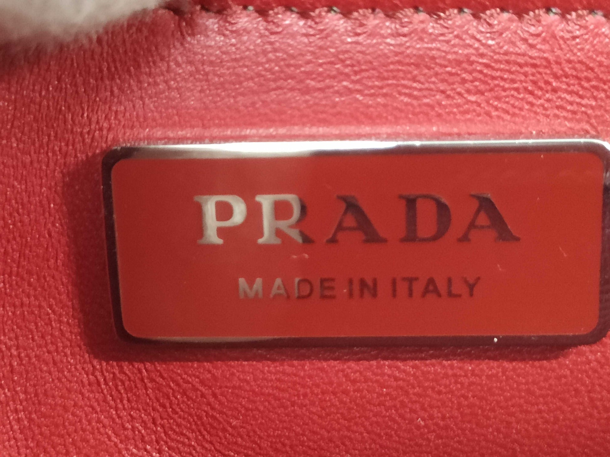 PRADA Prada Spectrum Small Leather Chain Shoulder Bag in Red, Dust Bag, Instructions, Shoulder Bag