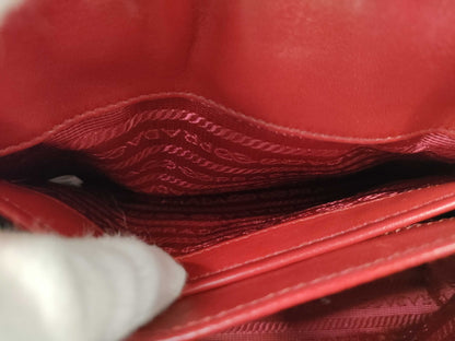 PRADA Prada Spectrum Small Leather Chain Shoulder Bag in Red, Dust Bag, Instructions, Shoulder Bag
