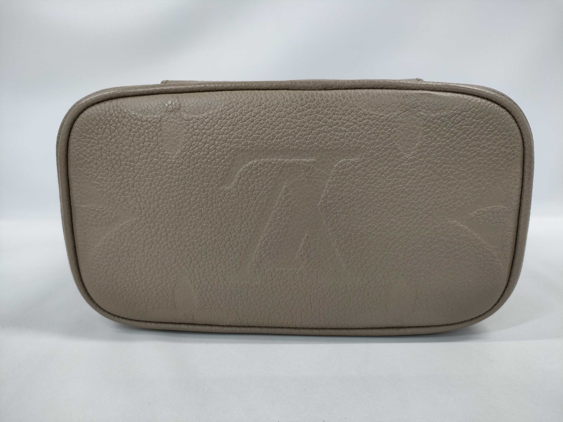 LOUIS VUITTON Vanity PM 2-way Bag, Beige Gold Hardware, Monogram Empreinte M45608, RFID, Shoulder Strap, Two Keys, Cadena Cloche, Shoulder Bag