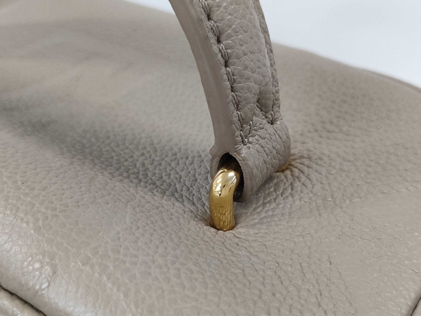LOUIS VUITTON Vanity PM 2-way Bag, Beige Gold Hardware, Monogram Empreinte M45608, RFID, Shoulder Strap, Two Keys, Cadena Cloche, Shoulder Bag