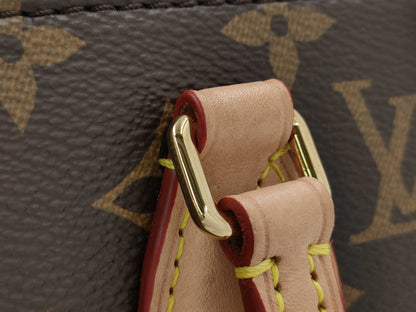 LOUIS VUITTON Monogram Sac Plat BB M46265 Brown RFID Enabled Handbag