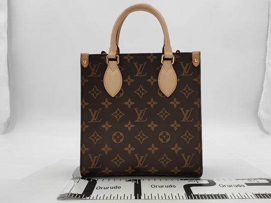 LOUIS VUITTON Monogram Sac Plat BB M46265 Brown RFID Enabled Handbag