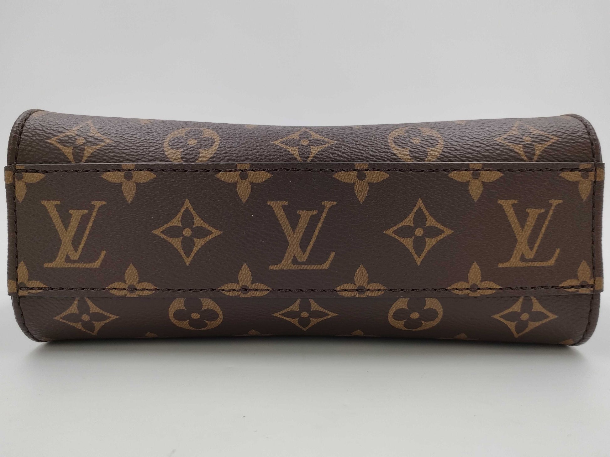 LOUIS VUITTON Monogram Sac Plat BB M46265 Brown RFID Enabled Handbag