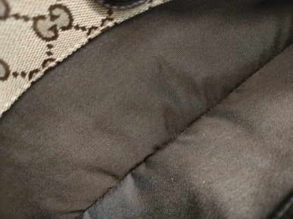 GUCCI GG Canvas and Leather Shoulder Bag, Beige and Brown, 449173, Dust Bag, Instructions, Shoulder Bag