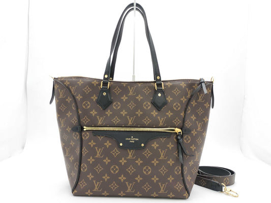 LOUIS VUITTON Tournelle PM 2-way Handbag in Brown Noir with Gold Hardware and Monogram Canvas, M44057 MB2137 Tote Bag