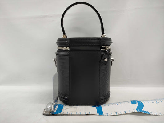 LOUIS VUITTON Cannes 2-way Handbag, Black, Silver Hardware, Epi Leather, M52226, RFID Strap Handbag