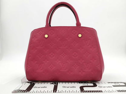 LOUIS VUITTON Montaigne BB Monogram Empreinte Pink M50617 SP1108 Handbag