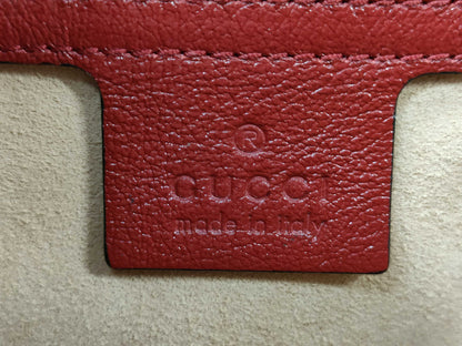 GUCCI GG Marmont Quilted Small Shoulder Bag in Black, Red, and Gold Hardware with Leather, 443497, Dust Bag, Shoulder Bag