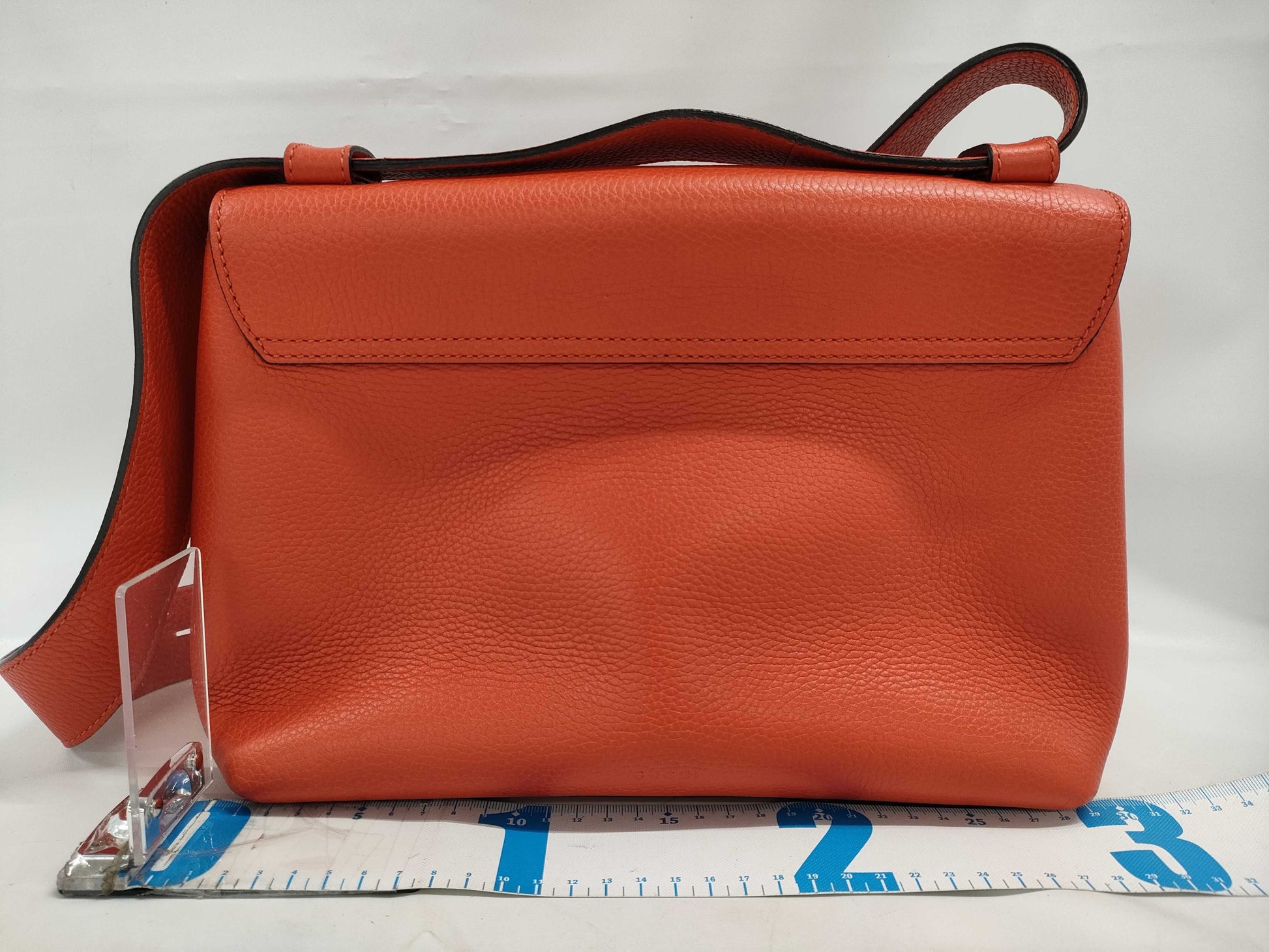 GUCCI GG Marmont Shoulder Bag in Orange Calfskin with Gold Hardware
