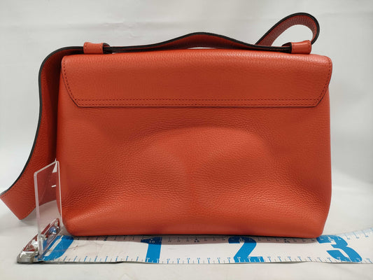 GUCCI GG Marmont Shoulder Bag in Orange Calfskin with Gold Hardware